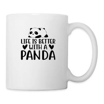 La vie est plus belle avec un Panda - Mug blanc - blanc - Droite
