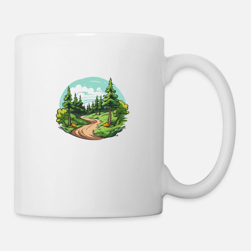 der friedliche Wald - Tasse - Weiß