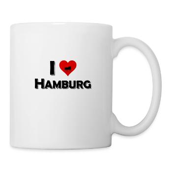 Das Hamburg T-Shirt - I Love Hamburg - Tasse - Weiß - Rechts