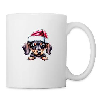 Noël teckel Noël chien teckel chiot - Mug blanc - blanc - Droite