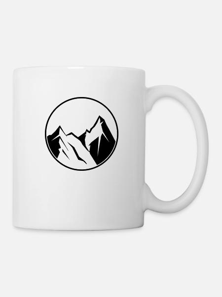 berge - Tasse - Weiß