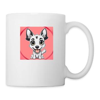 Dessin animé de chien 3 - Mug blanc - blanc - Droite