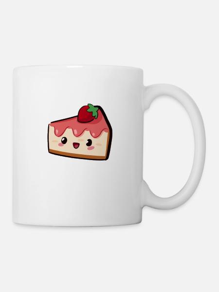 Morceau de tarte aux fraises, délicieux ! - Mug blanc - blanc