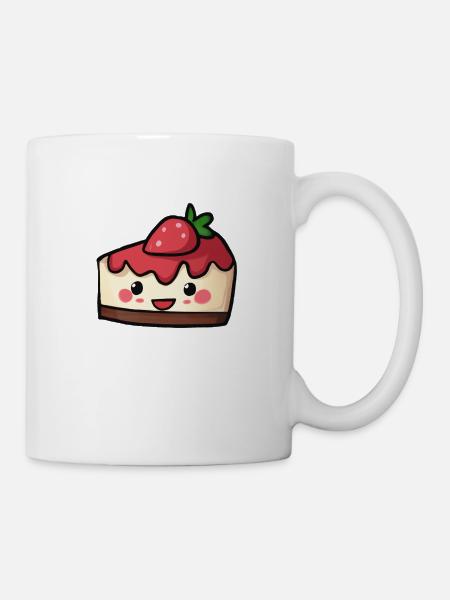 Süßer Erdbeerkuchen, süß! - Tasse - Weiß
