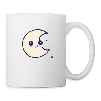Mond mit Sternen - Tasse - Weiß - Rechts