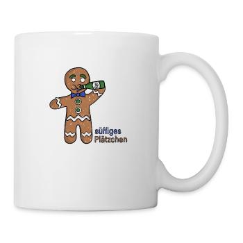 süffiges Plätzchen - Tasse - Weiß - Rechts