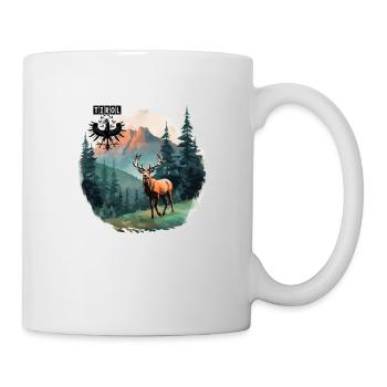Tyrolean Eagle with Deer Design Village Kids Traditional Costume - Mug - white - Right