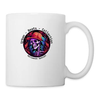 Crâne casquette vous invite à célébrer Halloween - Mug blanc - blanc - Droite