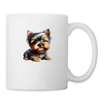 Dog Owner Yorkshire Terrier Puppy Dog - Mug - white - Right