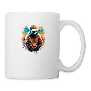 Rappeur Ours Musicien Styling Musique Lyrique - Mug blanc - blanc - Droite