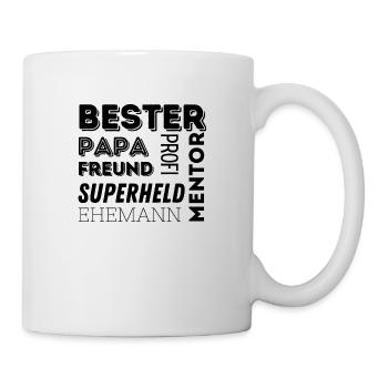 Bester Papa - Tasse - Weiß - Rechts