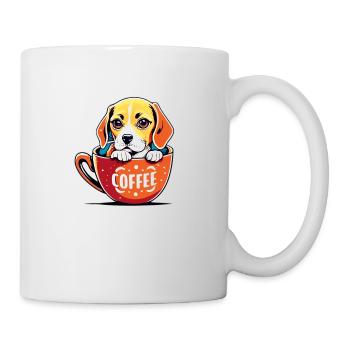 Kaffee Hund - Tasse - Weiß - Rechts