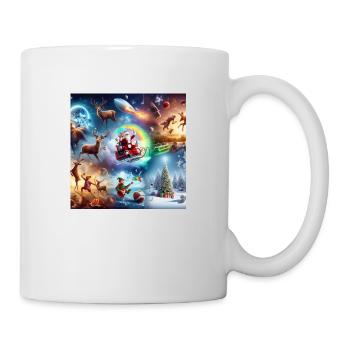 Christmas Midnight Mass Gifts Christmas Tree Santa Claus - Mug - white - Right