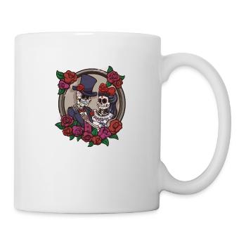 Sugar Skull Squelette Couple - Mug blanc - blanc - Droite