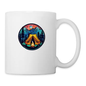 Camping & Lagerfeuer - Tasse - Weiß - Rechts