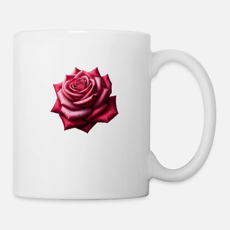 Realistic Rose Design - Mug - white