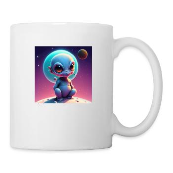 Joyeux Halloween mignon extraterrestre effrayant drôle effrayant effrayant - Mug blanc - blanc - Droite