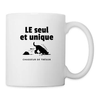 Chien chasseur trésor - Mug blanc - blanc - Droite
