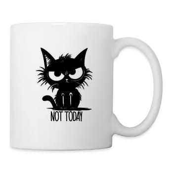 Pas aujourd’hui idée cadeau chat - Mug blanc - blanc - Droite