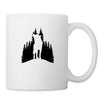 Loup sauvage croquis animaux sauvages randonnée nature âme - Mug blanc - blanc - Droite