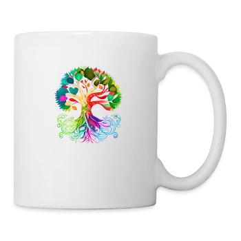 Lebensbaum Meditation Yoga Baum des Lebens - Tasse - Weiß - Rechts
