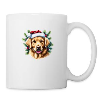 Golden Retriever Chiens de Noël Propriétaires de chiens - Mug blanc - blanc - Droite