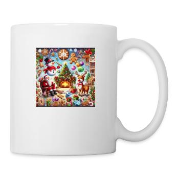 Weihnachtsmärchen-Collage - Tasse - Weiß - Rechts