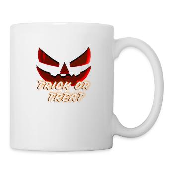 Trick or Treat Halloween citrouille visage grimace - Mug blanc - blanc - Droite