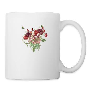 Vintage Red Flower Bouquet - Mug - white - Right