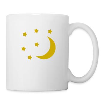 Mond und Sterne - Tasse - Weiß - Rechts