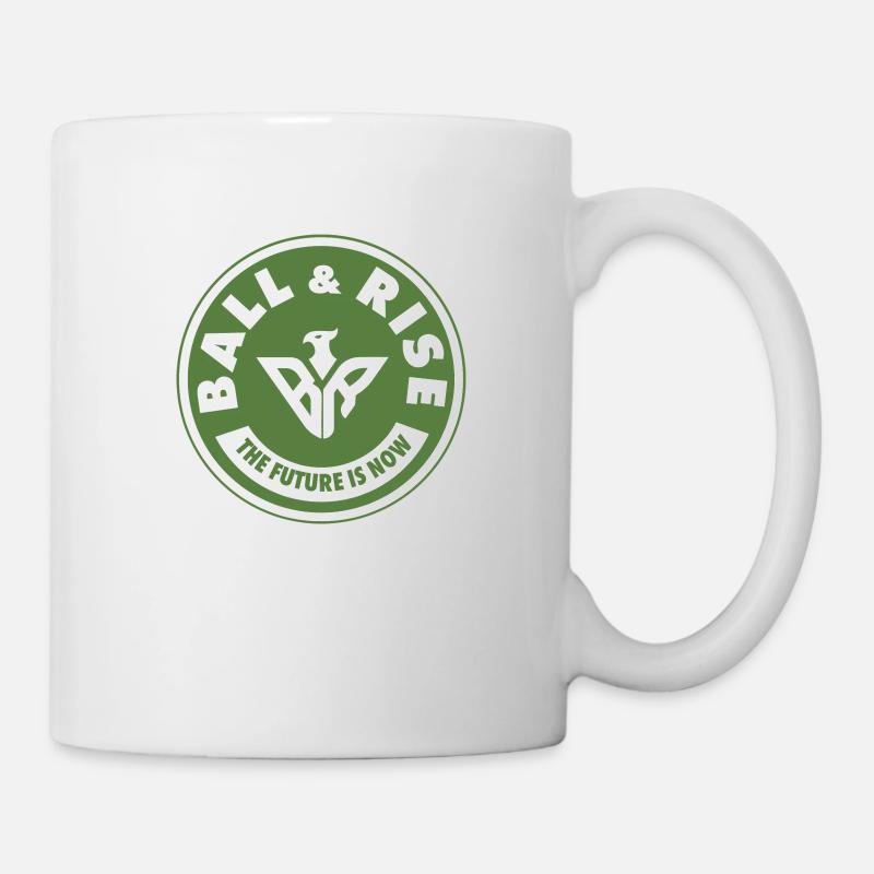 Ball & Rise Green Logo - Mug blanc - blanc