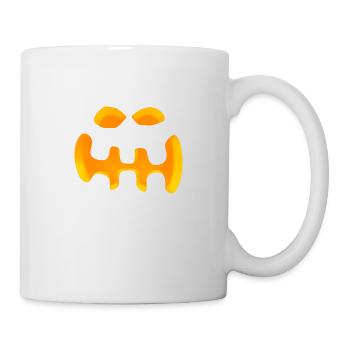Halloween Kürbis - Tasse - Weiß - Rechts