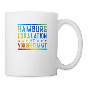 Hamburg Eskalation - Tasse - Weiß - Rechts