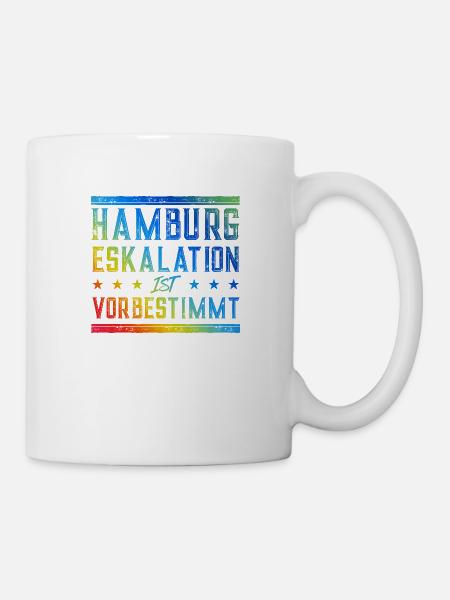 Hamburg Eskalation - Tasse - Weiß