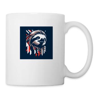 Conception graphique d’un paresseux - Mug blanc - blanc - Droite