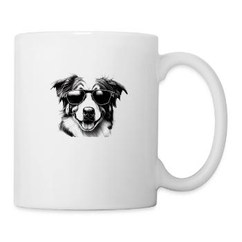 Australian Shepherd Sunglasses Dog Holder - Mug - white - Right
