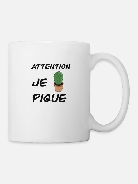 Attention je pique - Mug blanc - blanc