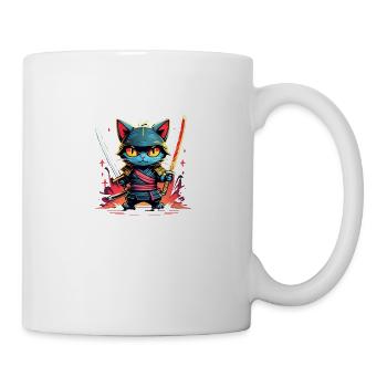 Ninja cat #3 - Mug - white - Right