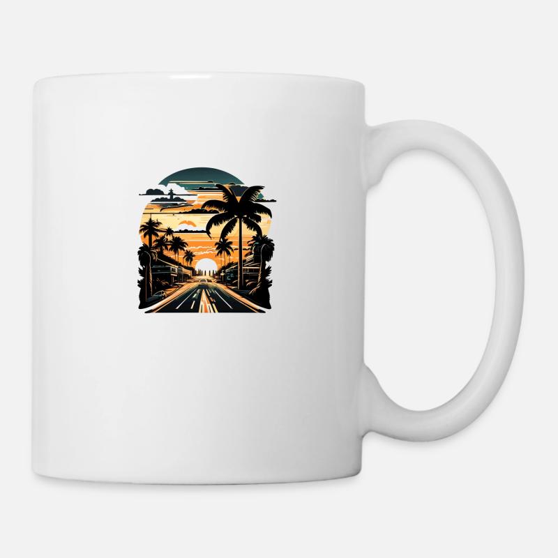 sunset - Tasse - Weiß