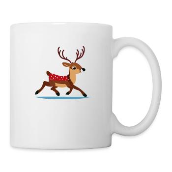 Rentier Weihnachten - Tasse - Weiß - Rechts