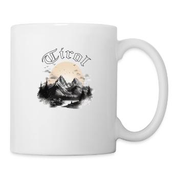 Tirol mit Berge, dem Land Tirol die Treue Alpen - Tasse - Weiß - Rechts