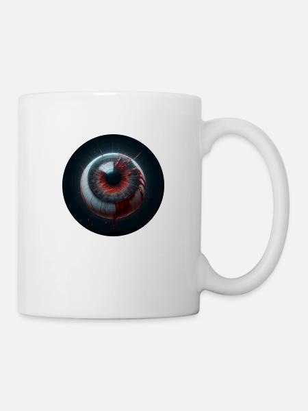 ŒIL, Fantôme, Peur, Horrible, Cauchemar, Magie Noire - Mug blanc - blanc