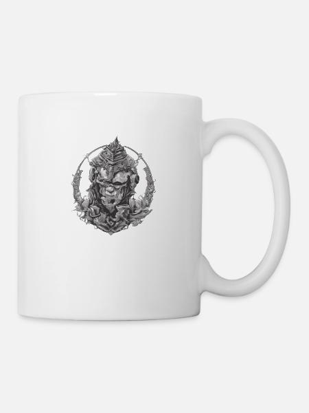 abstrakter Affe - Tasse - Weiß