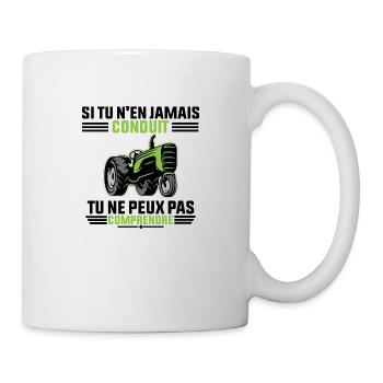 Conduire un tracteur T-Shirt humoristique mode - Mug blanc - blanc - Droite
