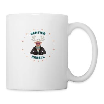 Rentier rocking Rebell - Tasse - Weiß - Rechts