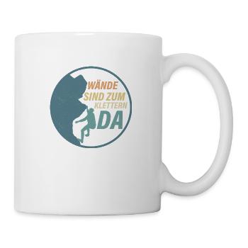 Wände sind zum klettern da Klettern Boulder - Tasse - Weiß - Rechts