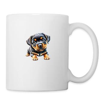 Rottweiler Chien Chiot Chien Rottweiler Chiot Chiens - Mug blanc - blanc - Droite