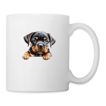 Rottweiler Chien Rottweiler Chiot Chien Chiot Chiens - Mug blanc - blanc - Droite