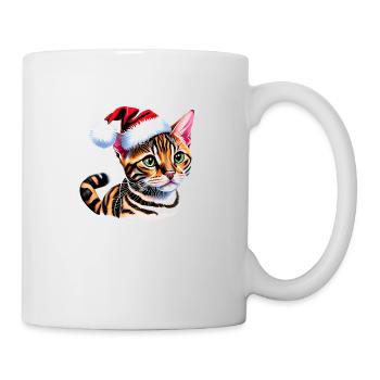 Chaton de Noël chat du Bengale Chaton du Bengale - Mug blanc - blanc - Droite