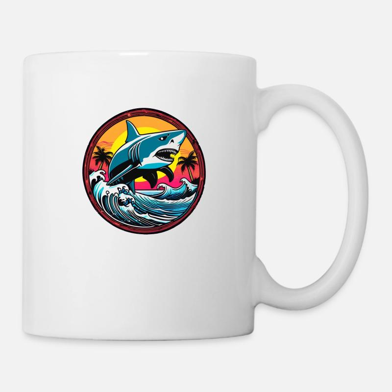 requin - Mug blanc - blanc